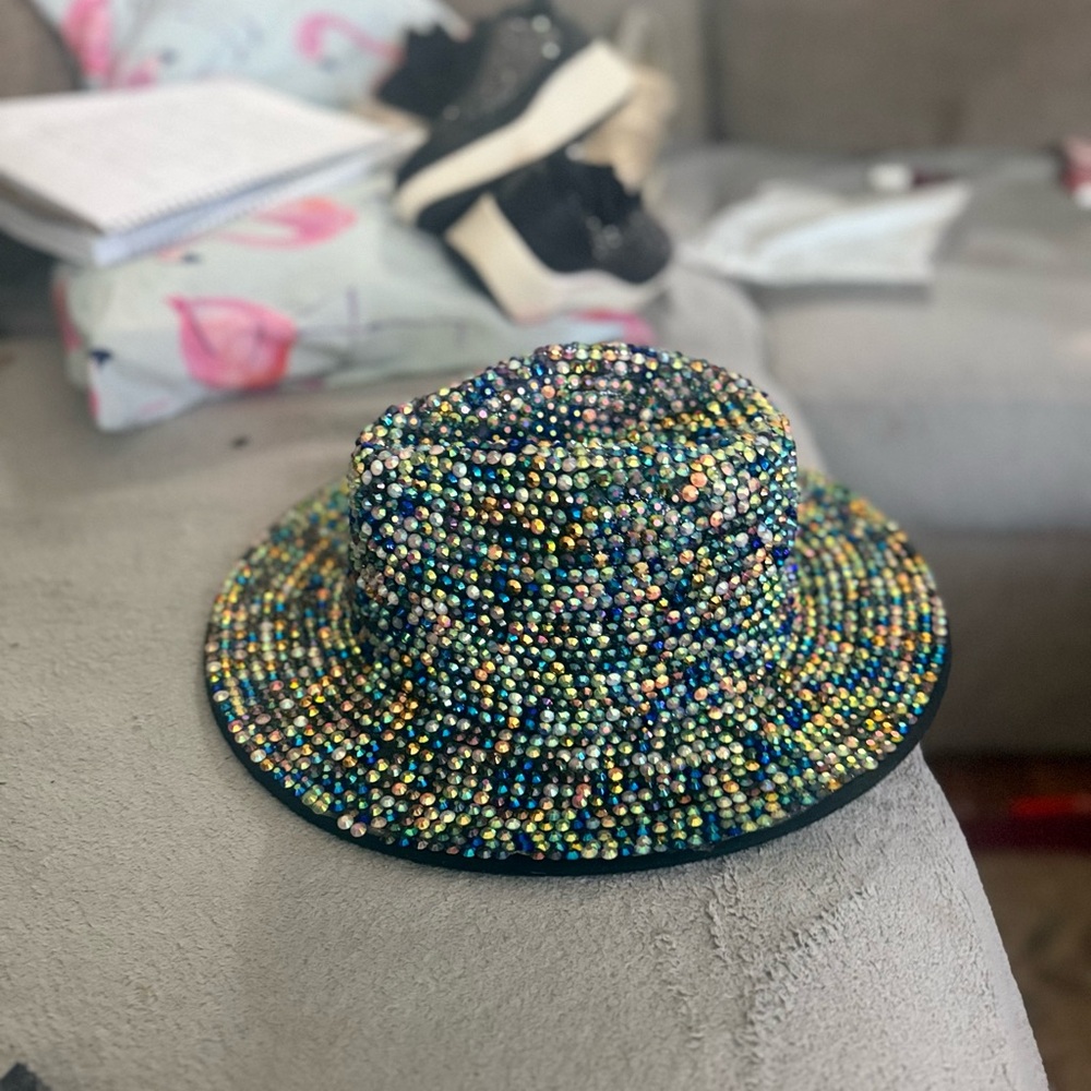 Multicolor Sequin Embellished Bucket Hat - Women